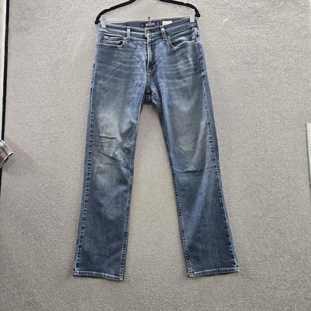 Hollister Men Jeans 31X30 Blue Denim Classic Straight Epic Flex READ